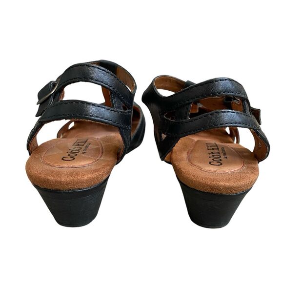 Cobb Hill Aubrey Mary Jane T-strap Shoes 10M EU 41 Black Leather Heels Retro - Picture 4 of 9